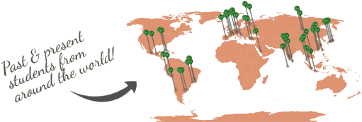 Map of students around the world